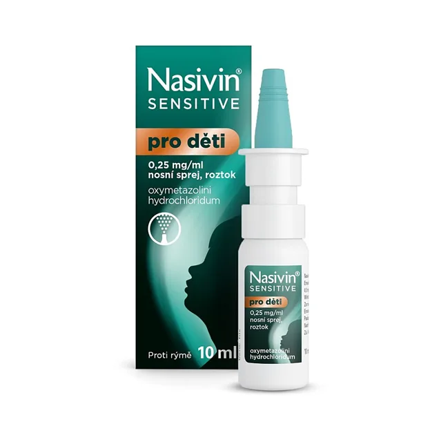 NASIVIN® Sensitive pro děti 0,25 mg/ml nosní sprej, roztok 10 ml
