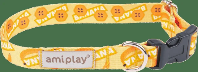 Nastavitelný obojek Amiplay BeHappy Banana XL 45–70 cm × 2,5 cm