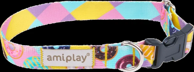 Nastavitelný obojek Amiplay BeHappy Donut L 35–50 cm × 2,5 cm