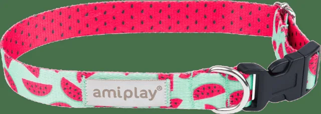 Nastavitelný obojek Amiplay BeHappy Watermelon XL 45–70 cm × 2,5 cm