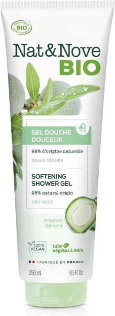Nat&Nove Bio Jemný sprchový gel pro suchou pokožku 250 ml