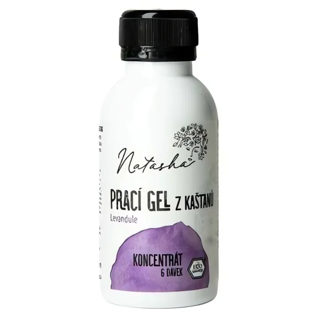 Natasha Prací gel z kaštanů Levandule - koncentrát 100 ml - 33 pracích dávek v 500 ml
