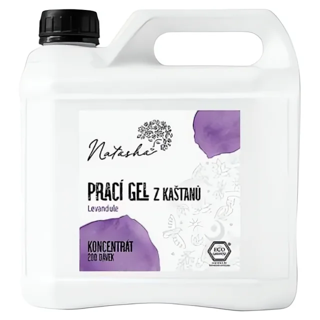 Natasha Prací gel z kaštanů Levandule - koncentrát 3 l - 33 pracích dávek v 500 ml