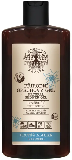 Natava Přírodní sprchový gel, Protěž alpská, 250 ml