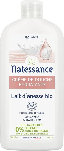 Natessance Hydratační sprchový krém s BIO osličím mlékem – 500 ml