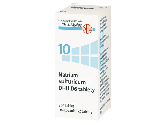 Natrium Sulfuricum DHU D6(D12) 200 neobalených tablet