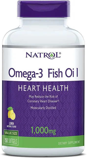 Natrol Omega-3 (molekulárně destilované) 1000 mg, 150 Softgel