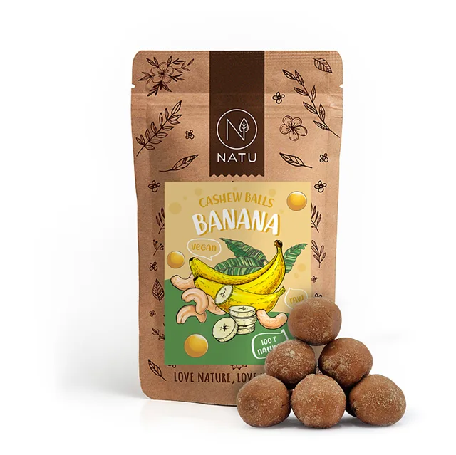 NATU Banánové kuličky s kešu krémem 70 g