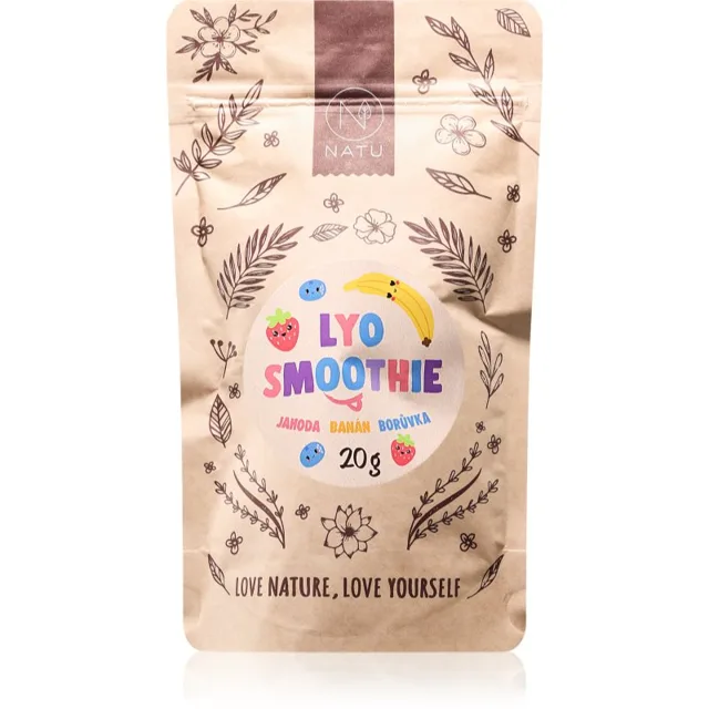 NATU Lyo mix smoothie mrazem sušené ovoce příchuť Strawberry, Banana & Blackcurrant 20 g