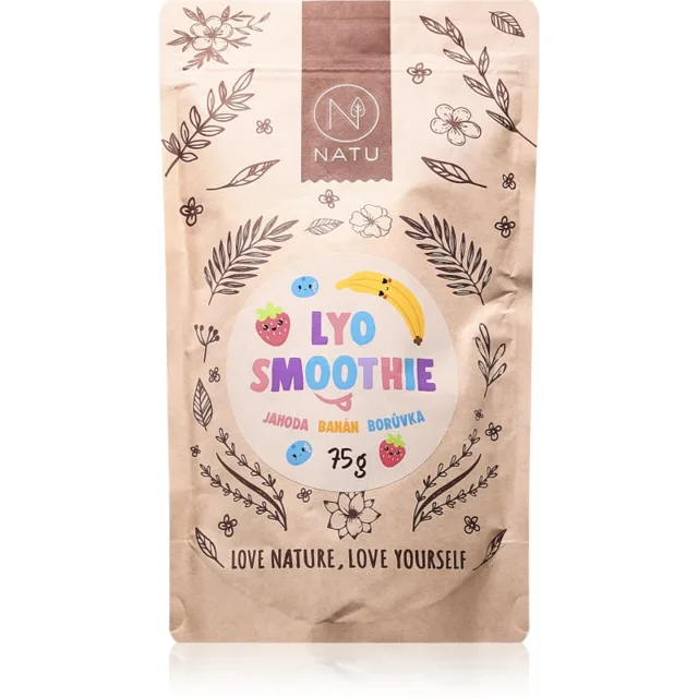 NATU Lyo mix smoothie mrazem sušené ovoce příchuť Strawberry, Banana & Blueberry 75 g