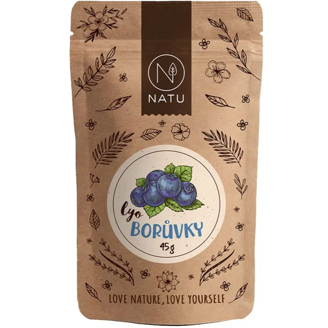NATU Lyofilizované borůvky mrazem sušené ovoce 40 g
