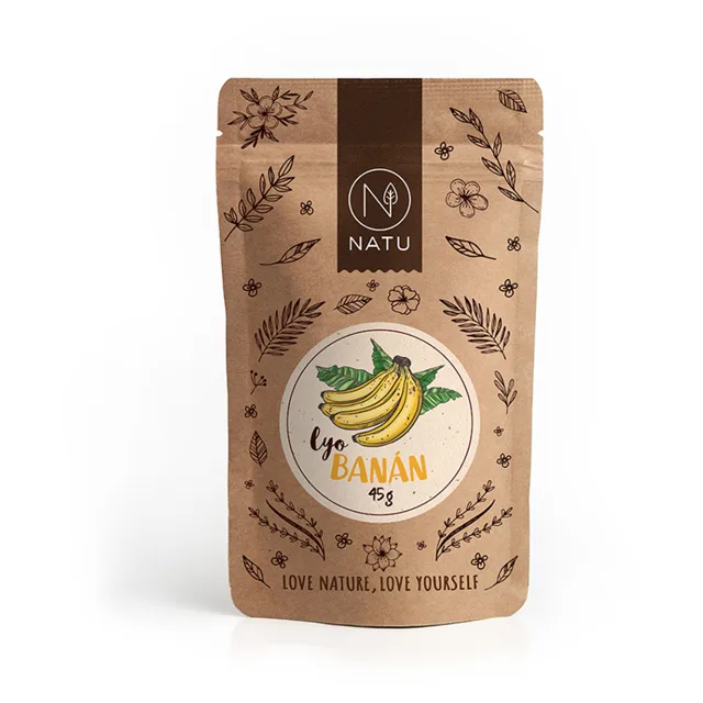 NATU Lyofilizovaný banán plátky 45 g