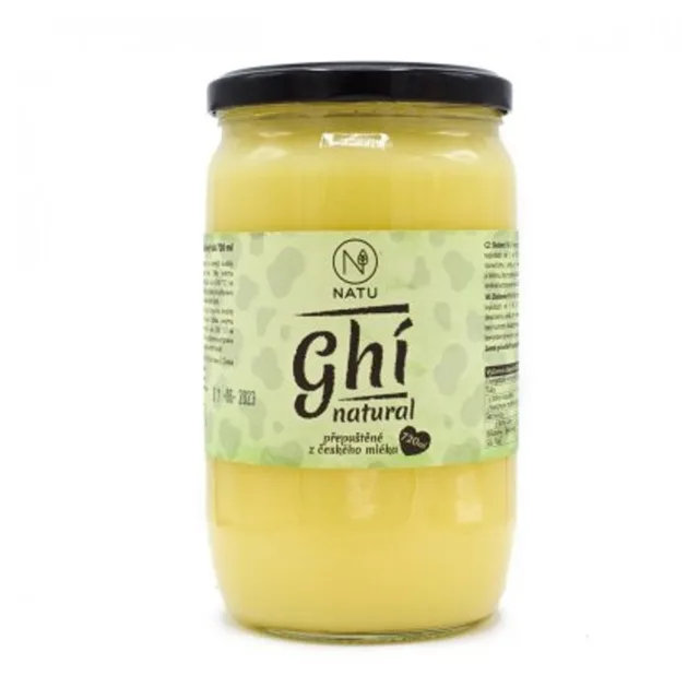 NATU Přepuštěné máslo Ghí natural 720 ml