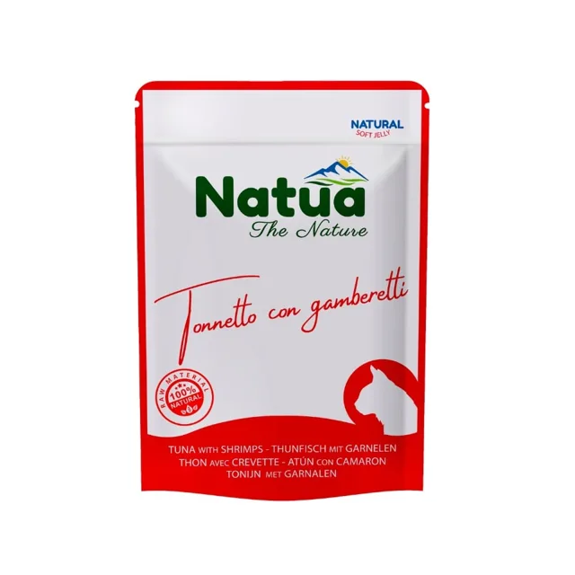 NATUA Natural Tuňák s krevetami v želé pro kočky 70 g