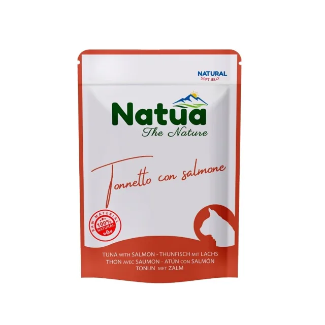 NATUA Natural Tuňák s lososem v želé pro kočky 70 g