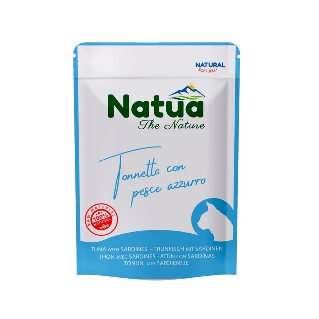 NATUA Natural Tuňák se sardinkami v želé pro kočky 70 g