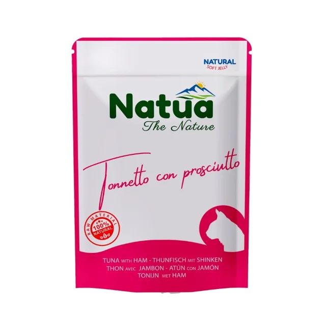 NATUA Natural Tuňák se šunkou v želé pro kočky 70 g