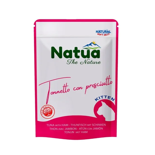 NATUA Natural Tuňák se šunkou v želé pro koťata 70 g