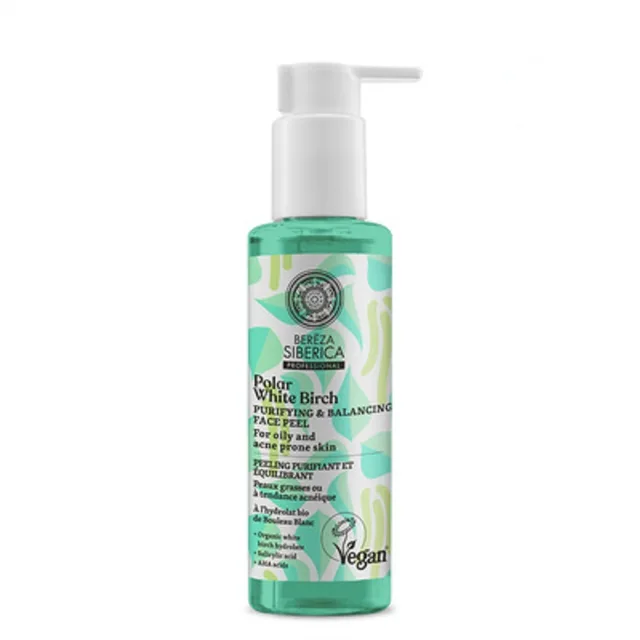 NATURA SIBERICA Bereza Siberica Čisticí a vyrovnávací peeling na obličej 145 ml