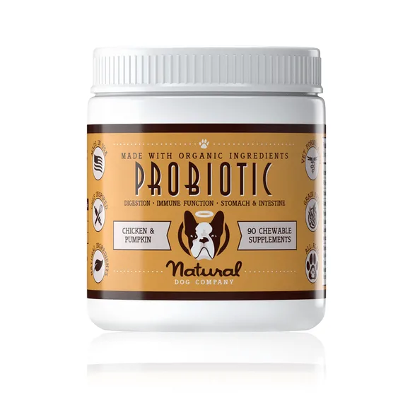 Natural Dog Company Probiotika pro psy s příchutí kuřete a dýně