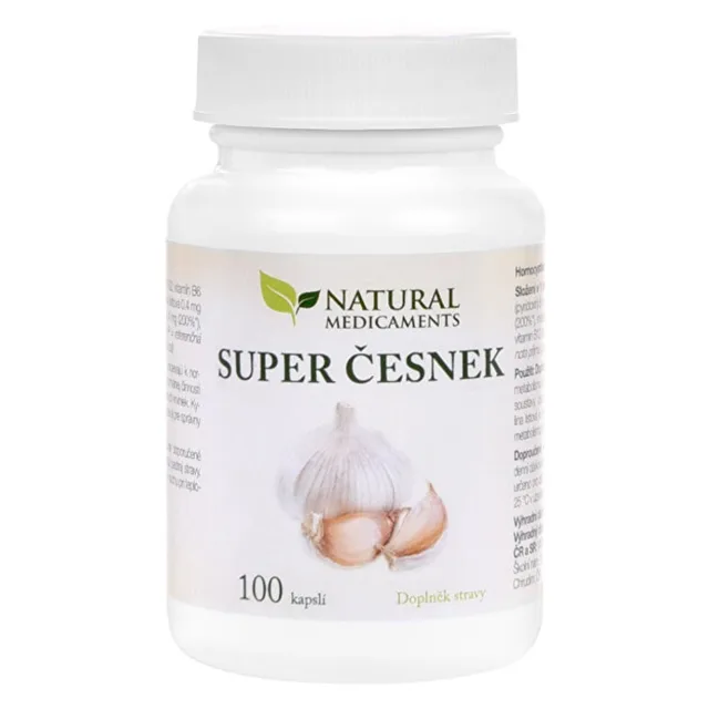 NATURAL MEDICAMENTS Super česnek 100 tablet