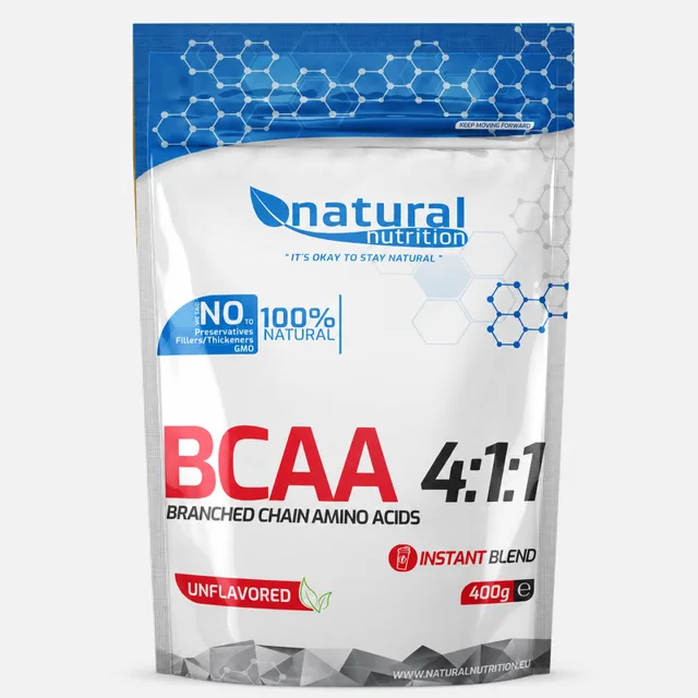 Natural Nutrition BCAA Instant 4:1:1 aminokyseliny Natural 400g