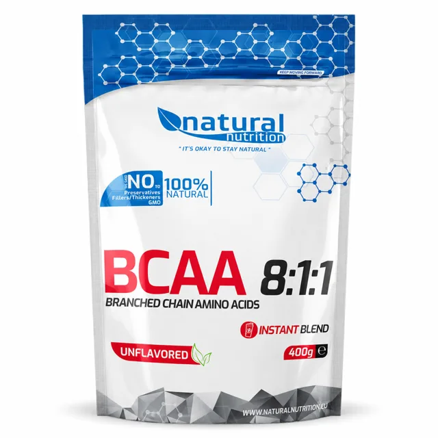 Natural Nutrition BCAA Instant 8:1:1 aminokyseliny Natural 400g