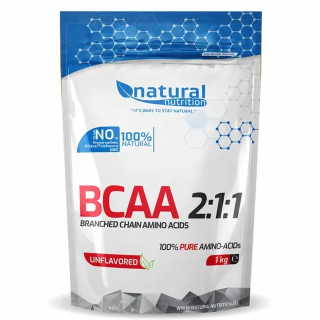 Natural Nutrition BCAA Pure 2:1:1 aminokyseliny Natural 1kg