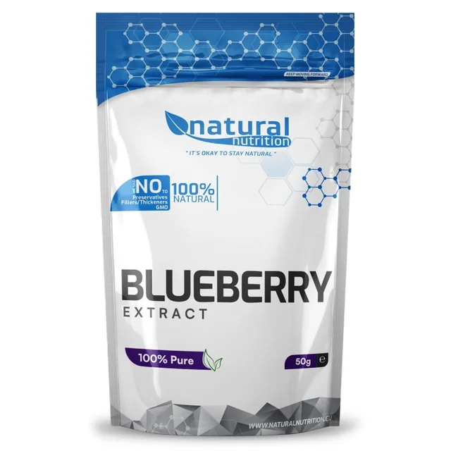 Natural Nutrition Borůvky extrakt prášek (25% antokyaninů) 50g