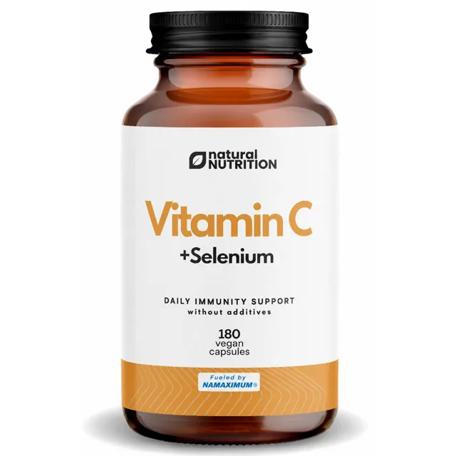 Natural Nutrition Vitamín C + Selén kapsuly 180 caps