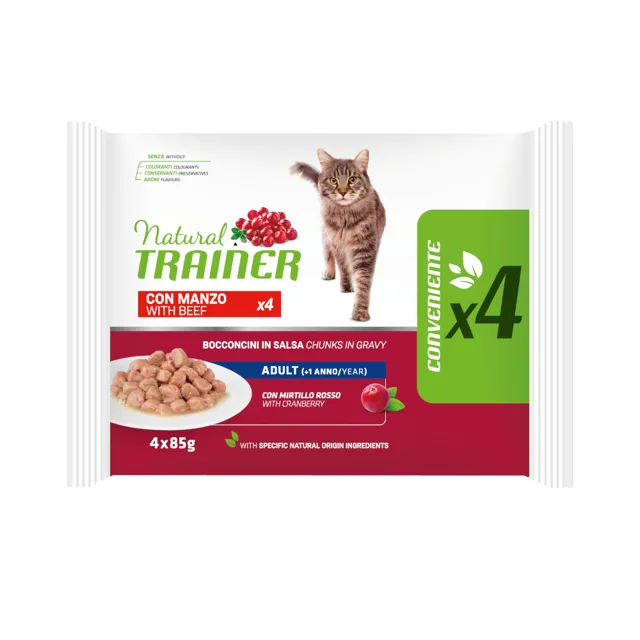 Natural Trainer Adult  - 4 x 85 g hovězí
