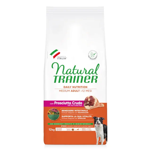 Natural Trainer Adult Medium Prosciutto Crudo - 12 kg