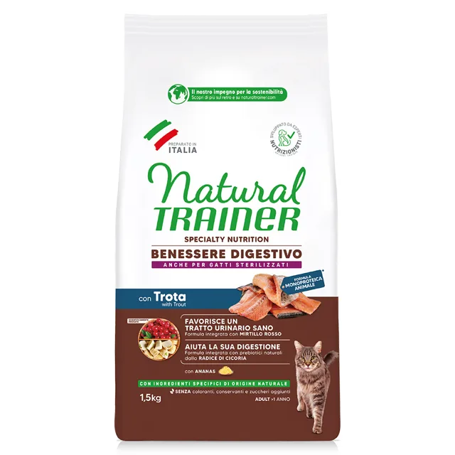 Natural Trainer Benessere Digestivo pstruh - 1,5 kg