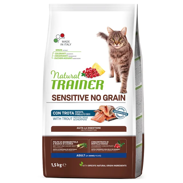Natural Trainer Benessere Digestivo pstruh - výhodné balení: 2 x 1,5 kg