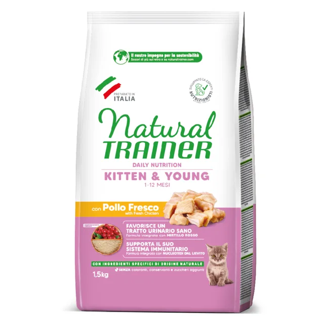 Natural Trainer Kitten Chicken - 2 x 1,5 kg