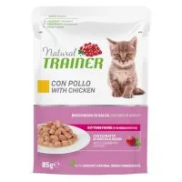 Natural Trainer Kitten & Young - kuřecí (24 x 85 g)
