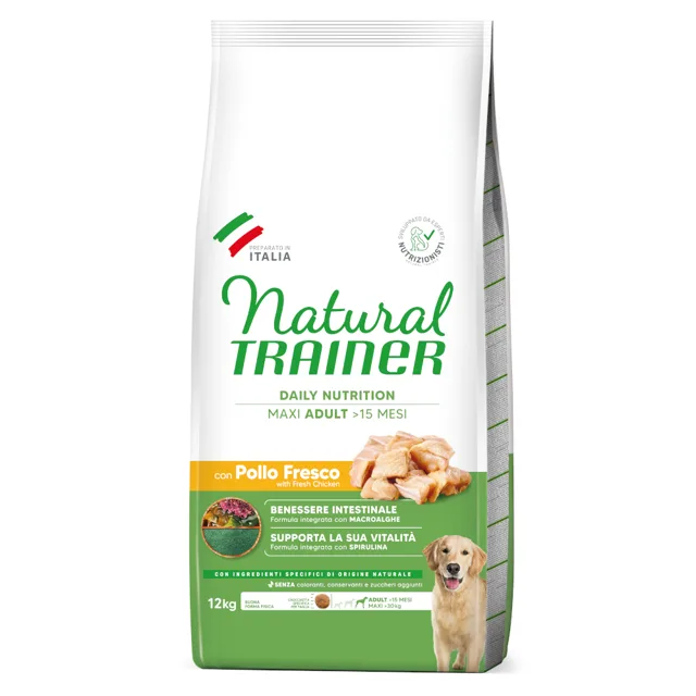 Natural Trainer Maxi Adult kuřecí a rýže - 12 kg