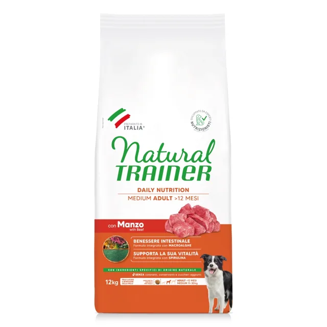Natural Trainer Medium Adult hovězí a rýže - 12 kg
