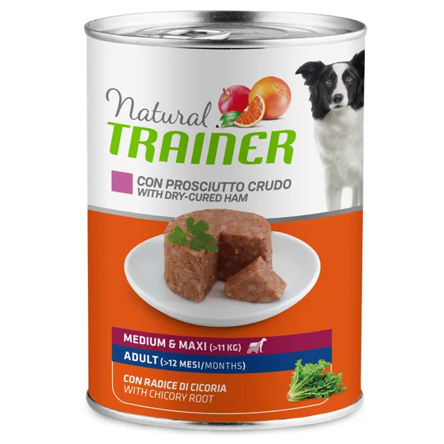 Natural Trainer Pate Medium & Maxi Adult - 12 x 400 g kuřecí