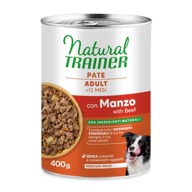 Natural Trainer Pate Medium & Maxi Adult - 400 g hovězí