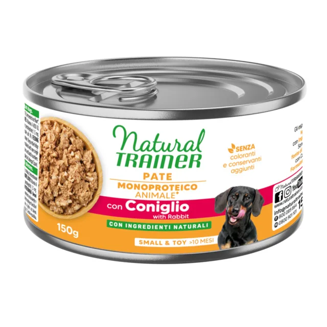 Natural Trainer Pate Monoproteico Small & Toy Adult - 150 g králík
