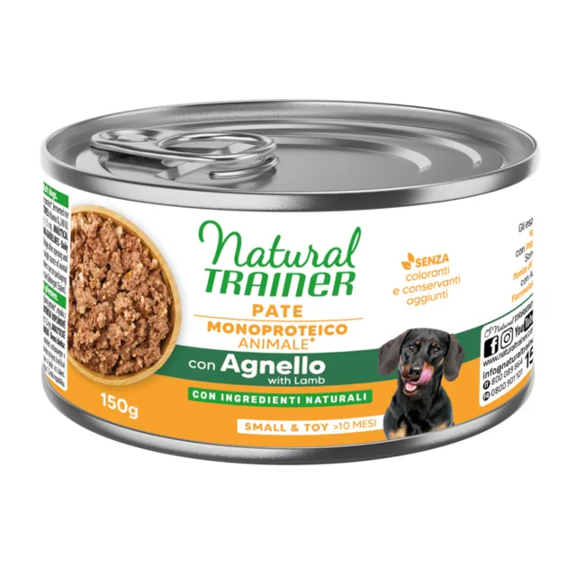 Natural Trainer Pate Monoproteico Small & Toy Adult - jehněčí a celozrnné obiloviny