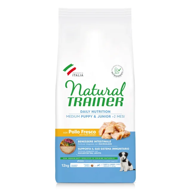 Natural Trainer Puppy & Junior Medium kuřecí - 12 kg