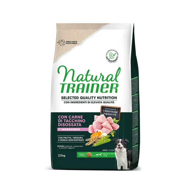 Natural Trainer Selected Quality Nutrition Adult Medium & Maxi Turkey - 2,5 kg