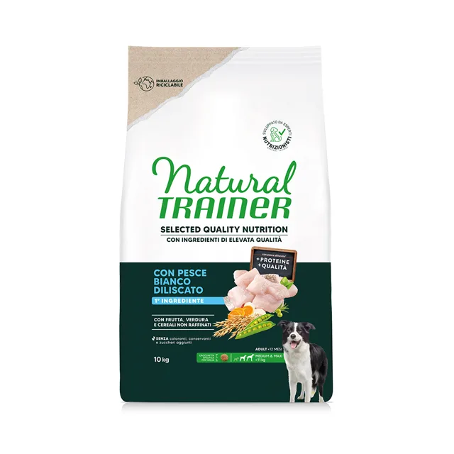 Natural Trainer Selected Quality Nutrition Adult Medium & Maxi White Fish - 10 kg
