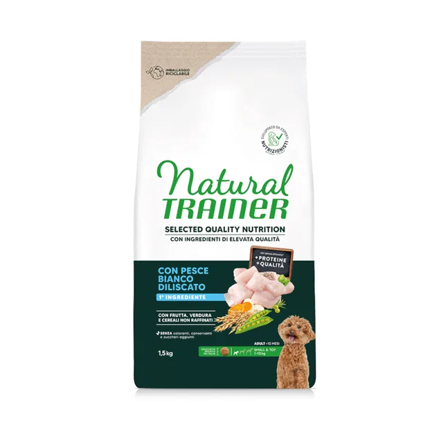 Natural Trainer Selected Quality Nutrition Adult Small & Toy Whitefish - 1,5 kg