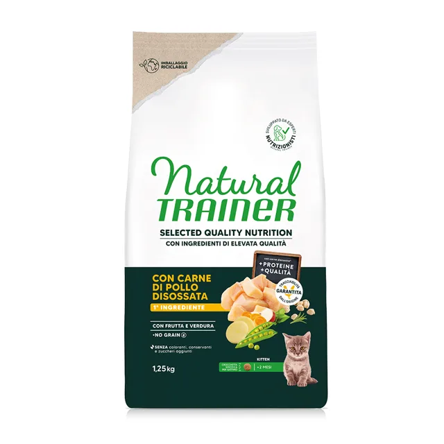 Natural Trainer Selected Quality Nutrition Kitten Chicken - výhodné balení: 2 x 1,25 kg