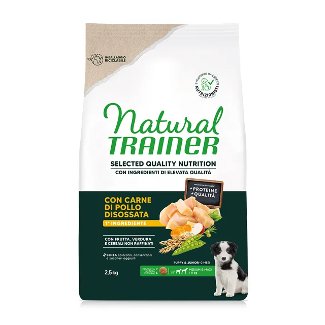 Natural Trainer Selected Quality Nutrition Puppy Medium & Maxi Chicken - 2,5 kg