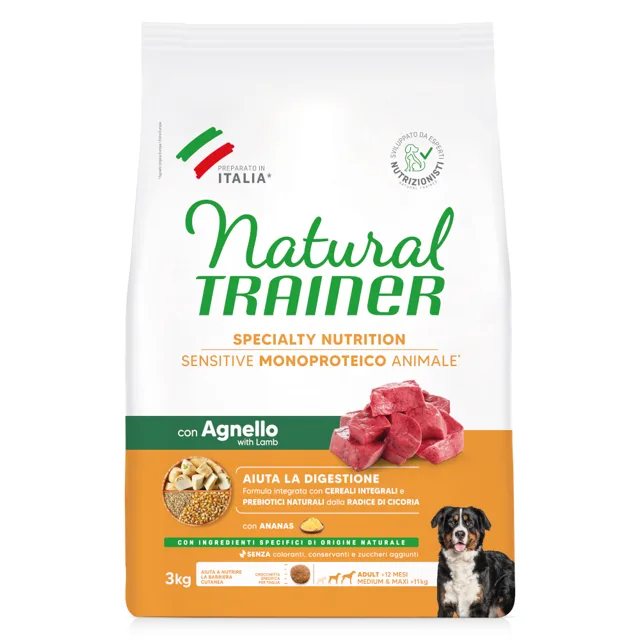 Natural Trainer Sensitive Adult Medium & Maxi jehněčí - 3 kg