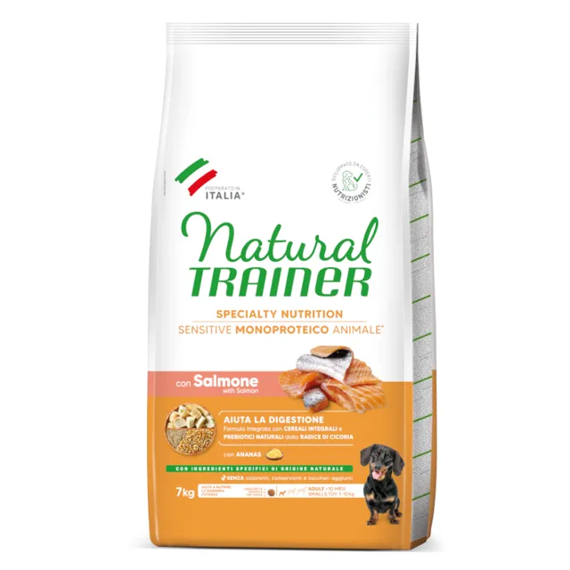 Natural Trainer Sensitive Adult Small & Toy s lososem - výhodné balení: 2 x 7 kg